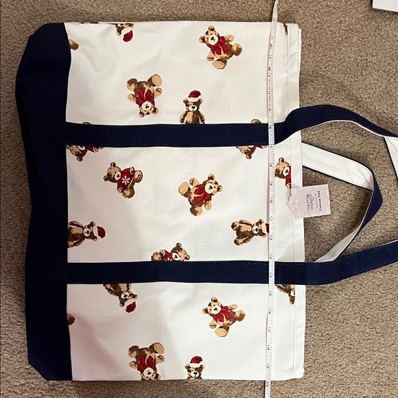 Charming Teddy Bear Tote Bag - Navy and White - Picture 6 of 9